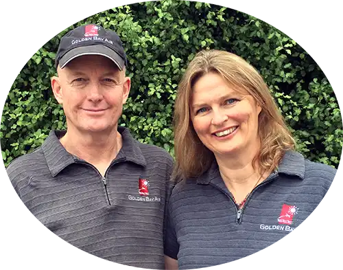 Richard and Lisa, owners of Golden Bay Air