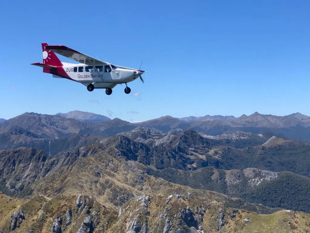Golden Bay Air Airvan en route to Karamea